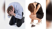 Stock Photos Of Man And Woman Crouching In Agony Prove Perfect For Fan Art