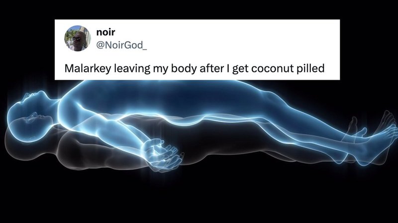 leaving my body coconut pilled meme example