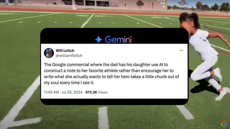 Google AI letter ad for Gemini.